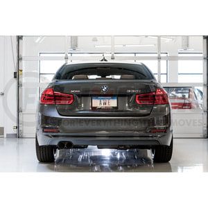 3010-23022 by AWE - AWE Touring Edition Axle-back Exhaust for BMW F3X 28i / 30i, Single Side -- Diamond Black Tips (80mm)