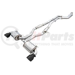 AWE 3015-33132 Exhaust System Kit AWE Resonated Touring Edition Exhaust for A90 Supra - 5 Diamond Black Tips"