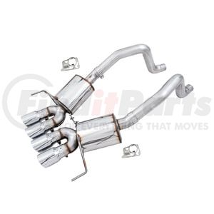 3015-42133 by AWE - AWE Touring Edition Axleback Exhaust for C7 Corvette Stingray / Z51 / Grand Sport / Z06 / ZR1 -- Chrome Silver Tips (please note: some Corvettes require AFM valve simulators)