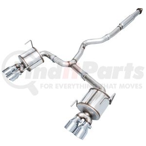 3015-42104 by AWE - AWE Touring Edition Exhaust for VA STI / GV WRX / GV STI Sedan - Chrome Silver Quad Tips (102mm)
