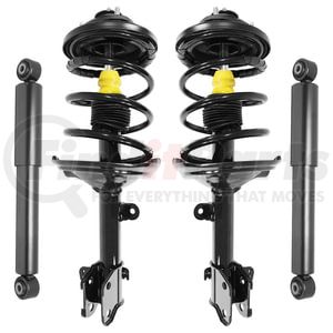 Unity Automotive 4-11583-250030-001 Suspension Strut and Shock Absorber Assembly Kit Front and Rear Suspension Strut and Coil