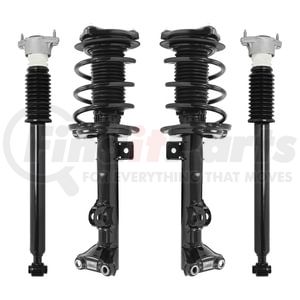 4-11750-254870-001 by UNITY AUTOMOTIVE - Front and Rear Suspension Strut and Coil Spring Assembly Shock Absorber Kit