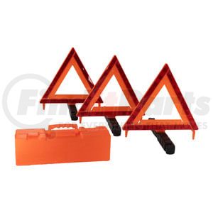 WA-REFLECTOR by WORLD AMERICAN - Safety Triangle - 3-Pieces, Refletorized, with Case