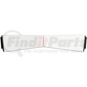 K-2252 by ARANDA - Sun Visor - 13"x 8", Bowtie, Blind Mount, Curved Windshield, Stainless Steel