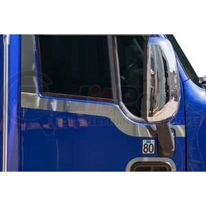 Aranda P-0092 Exterior Door Trim Kit Daylight Door Trim - Stainless Steel, For Peterbilt 587
