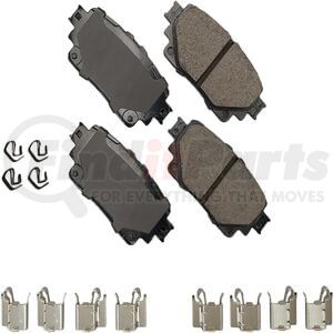 ACT2305 by AKEBONO - ProACT Ultra Premium Ceramic Disc Brake Pad Kit