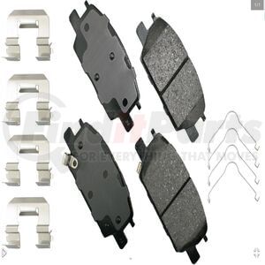 Akebono ACT1913 Disc Brake Pad Set ProACT Ultra Premium Ceramic Disc Brake Pad Kit