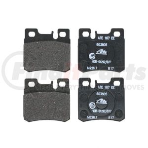 ATE Brake Products 603805 Disc Brake Pad Set ATE Original Semi-Metallic Rear Disc Brake Pad Set 603805 for Mercedes-Benz