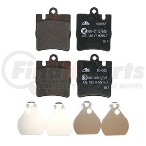 ATE Brake Products 604065 Disc Brake Pad Set ATE Original Semi-Metallic Rear Disc Brake Pad Set 604065 for Mercedes-Benz