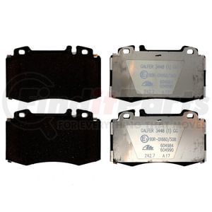 604984 by ATE BRAKE PRODUCTS - ATE Original Semi-Metallic Front Disc Brake Pad Set 604984 for Mercedes-Benz