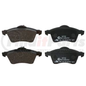 ATE Brake Products 607102 Disc Brake Pad Set ATE Original Semi-Metallic Front Disc Brake Pad Set 607102 for Volkswagen