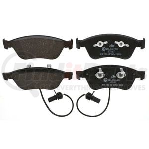 607182 by ATE BRAKE PRODUCTS - ATE Original Semi-Metallic Front Disc Brake Pad Set 607182 for Audi, Volkswagen