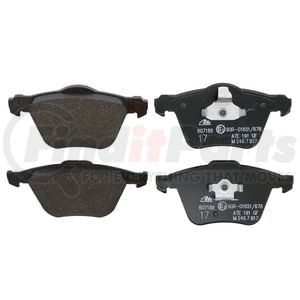 607188 by ATE BRAKE PRODUCTS - ATE Original Semi-Metallic Front Disc Brake Pad Set 607188 for Volvo