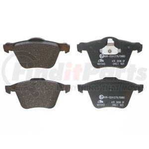 ATE Brake Products 607243 Disc Brake Pad Set ATE Original Semi-Metallic Front Disc Brake Pad Set 607243 for Volvo