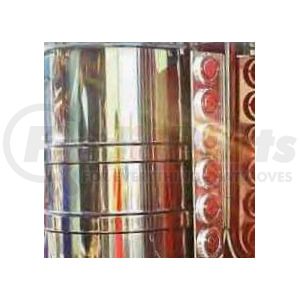 K-2025 by ARANDA - Engine Air Filter - Rear, 19-3/4", With 6-2" Light Holes, Stainless Steel