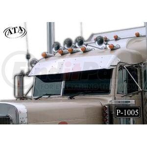 P1005 by ARANDA - Visor Drop  Make Peterbilt Model 379 Ultra Cab Years '96 - '01 Size 14-1/2 Units 2 Pcs. Material S.S. Gauge 18G Alloy #430 Finish BA