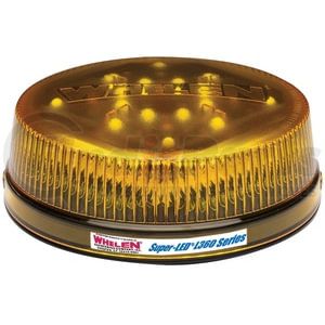 L32LAF by WHELEN ENGINEERING - WHELEN ENGINEERING L32LAF - Permanent LED Beacon, SAE Class 1, Amber, Flat Mount