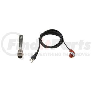 Phillips & Temro 860-3243 Vehicle Battery Heater Threaded Oil Immersion Heater-with Cordset, 120V, 300 Watts, 3/4" NPT, 5.5"