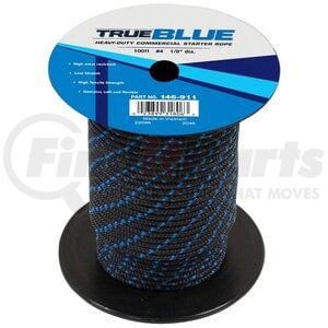 146-911 by STENS - TrueBlue 100ft Solid Braid Starter Rope, Size #4, 1/8in Diameter