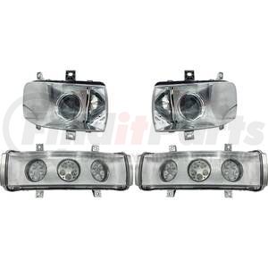 CASEKIT-13 by STENS - 4-Piece LED Headlight Kit, 360W, 32400 Lumens, Spot/Flood Pattern