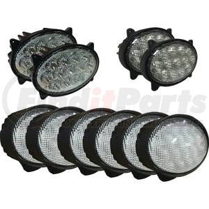 Stens JDKIT-3 Driving Light Kit 10-Piece LED Light Kit, 560W, 49,200 Lumens, 12/24V, 46.6A, Hi/Lo Hood and Cab