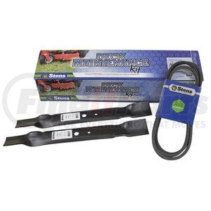 Stens 785-700 Tractor Mower Mower Deck Maintenance Kit, with Belts and Mulching Blades, For John Deere Mowers