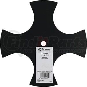 375-411 by STENS - Star Edge Blade, 9in OD, 1/2in Center Hole, 0.090in Thick, Unsharpened