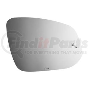 4518B by BURCO - Driver Side (LH) Door Mirror Glass, Flat, with Blind Spot Icon, for Toyota RAV4 (2013-23)