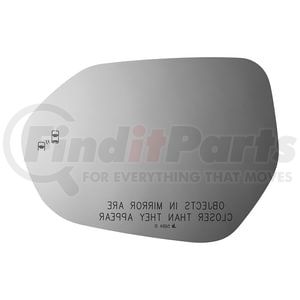 5684B by BURCO - Passenger Side (RH) Convex Mirror Glass with Blind Spot Icon, Fits Heated OE Mirror Only