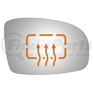 5440H by BURCO - Door Mirror Glass - Heated, Convex, Chrome, Electric, Peel and Stick