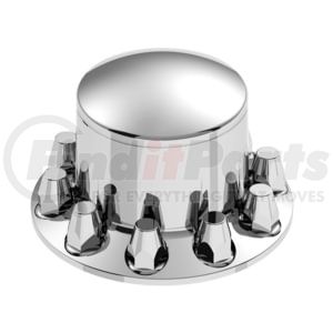 10316 by UNITED PACIFIC - Dome Rear Axle Cover With 33mm Standard Style Push-On Nut Covers, Chrome