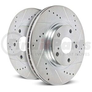 EBR1037XPR by POWERSTOP BRAKES - Evolution® Disc Brake Rotor - Performance, Drilled, Slotted and Plated