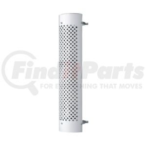 21245 by UNITED PACIFIC - 48" Tall 270-Deg Stainless Exhaust Muffler Shield for 10" Exhaust, Round Slot