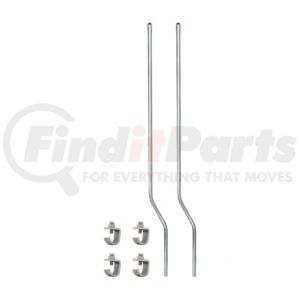 86070 by UNITED PACIFIC - Stainless Bumper Guide Kit With Dome Lens Top, Amber Lens (Pair)