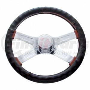 70111 by UNITED PACIFIC - 18" Steering Wheel Cover, Black