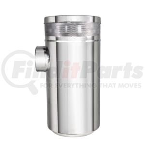 28201 by UNITED PACIFIC - 15" Chopped Stainless Air Cleaner Housing for Peterbilt