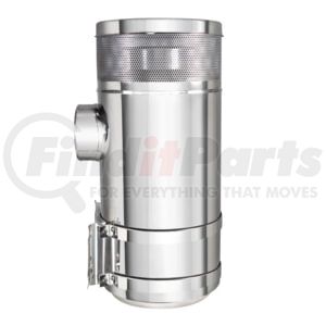 28205 by UNITED PACIFIC - 15" Stainless Air Cleaner Kit With Brackets for Peterbilt