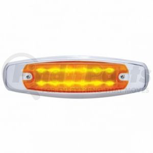 United Pacific 38134 Clearance Light 12 LED Rectangular Clearance/Marker Light w/ Chrome Bezel, Amber LED and Lens