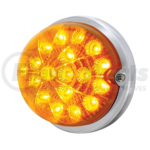 39657 by UNITED PACIFIC - 17 LED Dual Function Watermelon Clear Reflector Flush Mount Kit, Amber