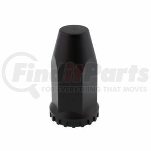 10551B by UNITED PACIFIC - 33mm x 4" Matte Black Tall Nut Cover With Flange, Thread-On (Bulk)