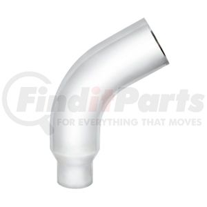 PB379-E58-65 by UNITED PACIFIC - Chrome 58-Deg Angled Exhaust Elbow for Peterbilt 379, 6" OD To 5" OD
