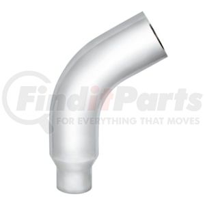 PB379-E58-85 by UNITED PACIFIC - Chrome 58-Deg Angled Exhaust Elbow for Peterbilt 379, 8" OD To 5" OD