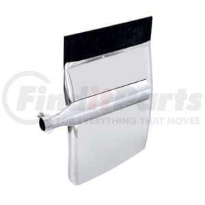 10855 by UNITED PACIFIC - 24" x 31" Stainless Quarter Fender Set, Triangle Bracket