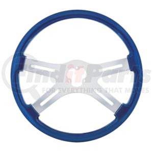 88224 by UNITED PACIFIC - 18" Color 4 Spoke Steering Wheel, Electric Blue