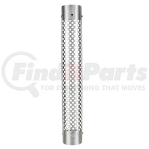United Pacific 21233 Exhaust Muffler Shield 48" Tall 180-Deg Stainless Exhaust Muffler Shield for 5" Exhaust, Round Slot