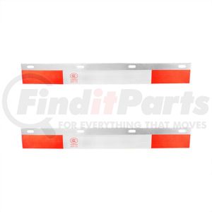 10521 by UNITED PACIFIC - Aluminum Straight Conspicuity Reflector Top Flap Plate (Pair)