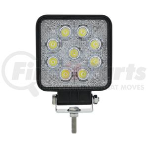 36618 by UNITED PACIFIC - 9 High Power LED 4-1/4" Square "Competition Series" Work Light, Flood