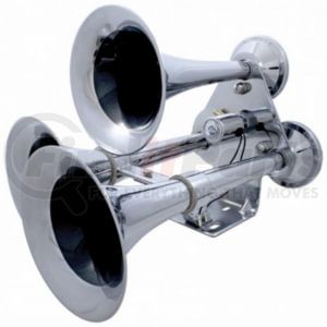 46150 by UNITED PACIFIC - 3 Trumpets Air Powered Train Horn With Support Bracket