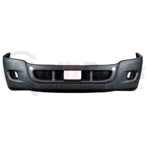 21948 by UNITED PACIFIC - Complete 3-Piece Front Bumper Set with Fog Light Hole