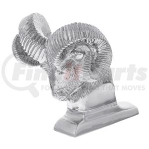 72051 by UNITED PACIFIC - Die-Cast Bighorn Hood Ornament, Chrome
